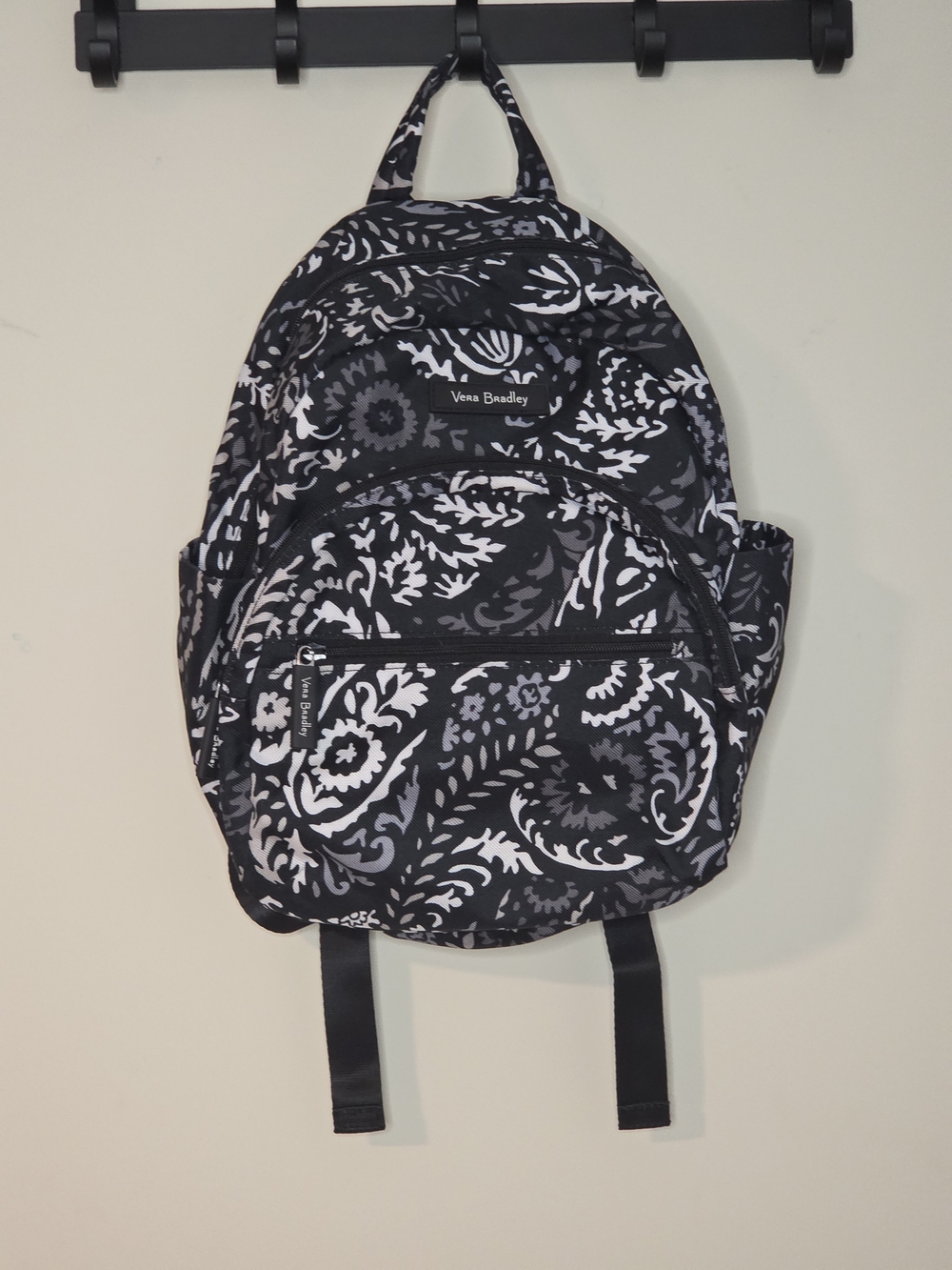 Vera Bradley - Black, White & Gray Paisley Mini Backpack